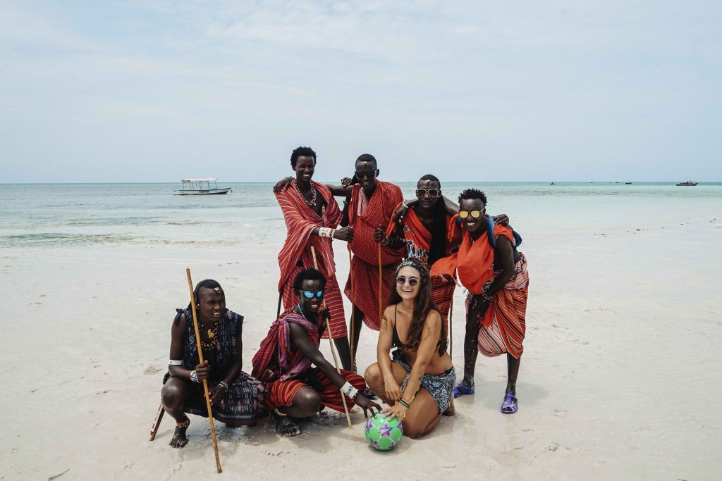 time de futebol de brasileira e homens masai mara