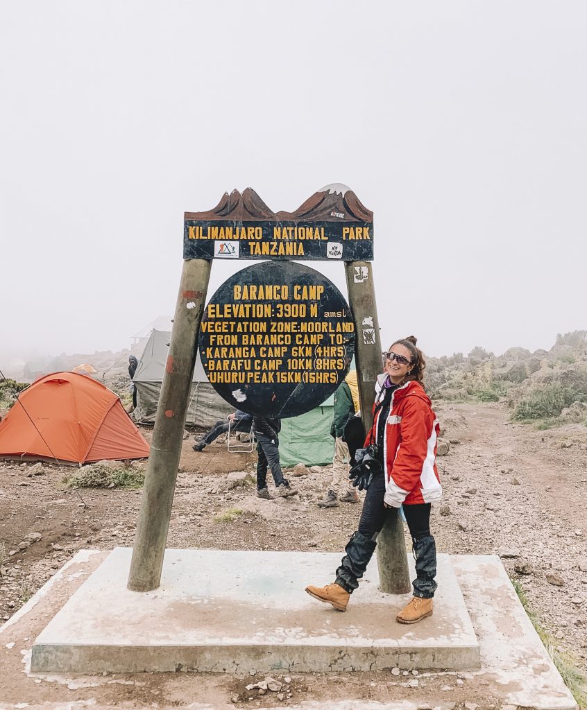 Chegada no Baranco Camp, Kilimanjaro