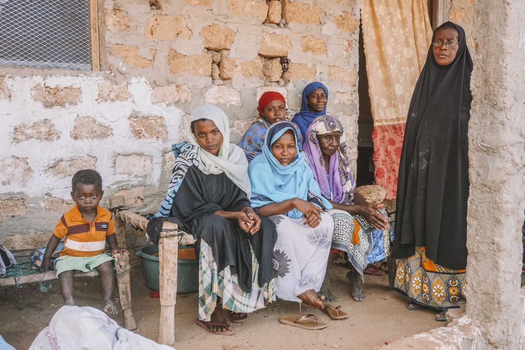 Família na ilha de kiwayu